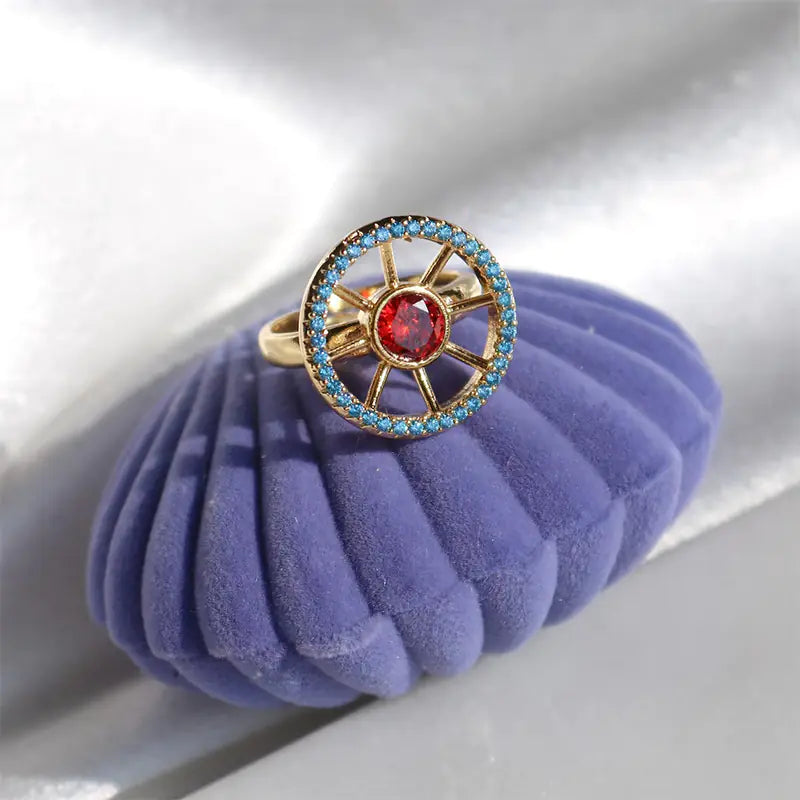 Cute Lux Ferris Wheel Ring for Elegant Style