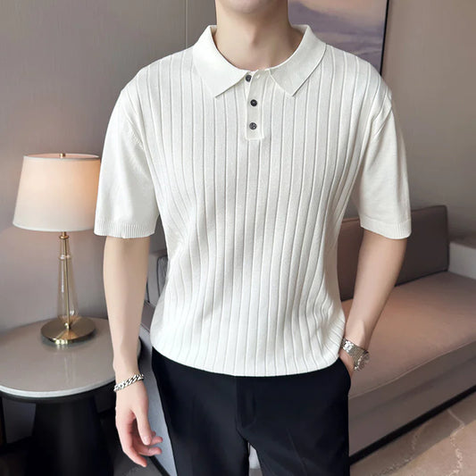 Men's Casual Lapel Polo T-shirt - Smart Casual Everyday Wear