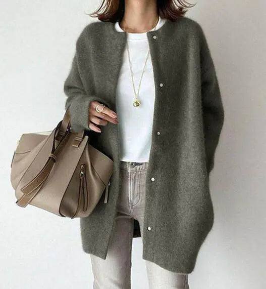 Berit™ Cardigan with Buttons and Long Sleeves (One Piece)