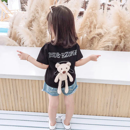 Adorable Bear Graphic T-Shirt for Kids - Cute Animal Design