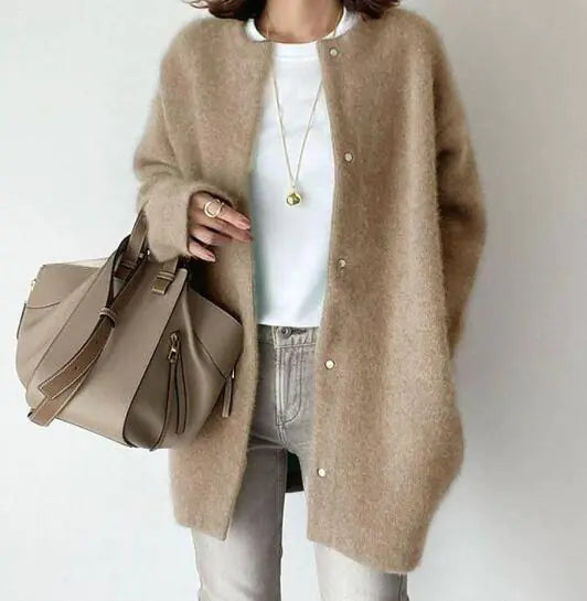 Berit™ Cardigan with Buttons and Long Sleeves (One Piece)