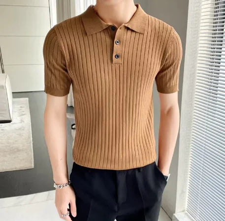 Men's Casual Lapel Polo T-shirt - Smart Casual Everyday Wear